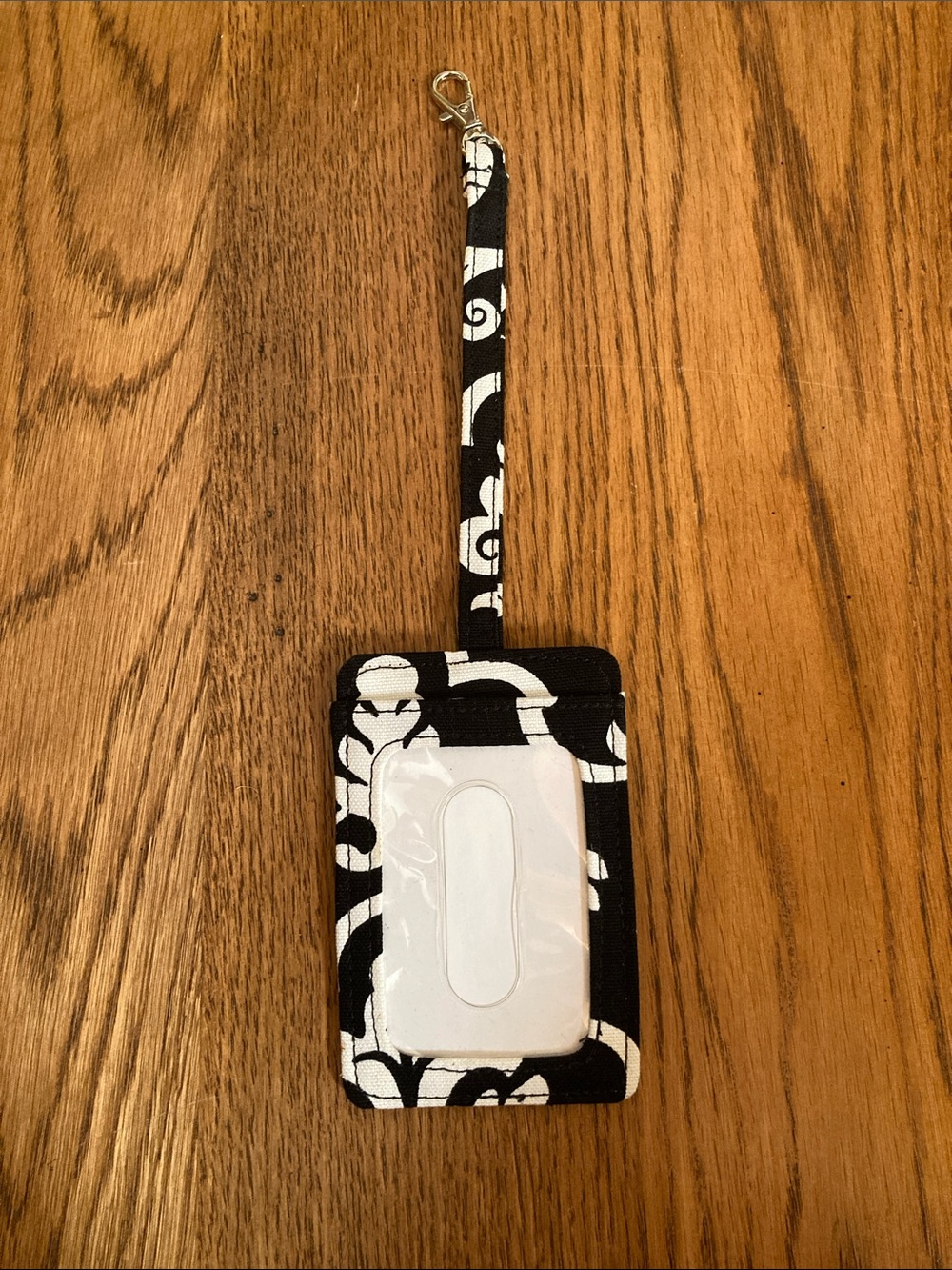 thirty-one Black & White Swirl ID Card Holder with Strap